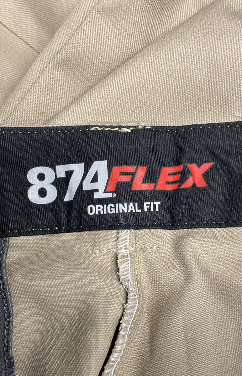Dickies Men's 874 Flex Original Fit Pants Khaki NWT Size 36x34