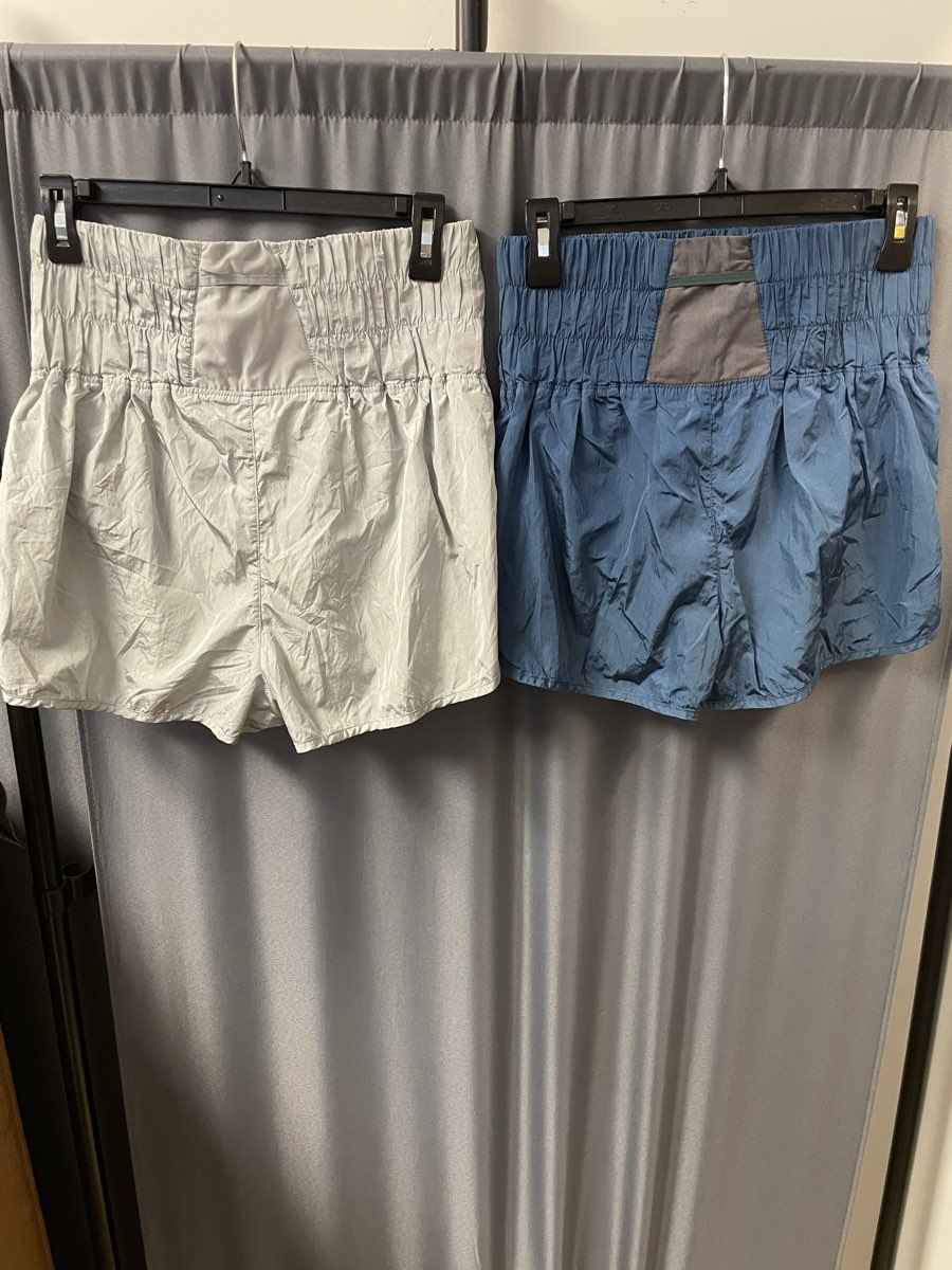 Free People Movement Women's The Way Home Shorts Lot of 2 Blue Grey Sz M L