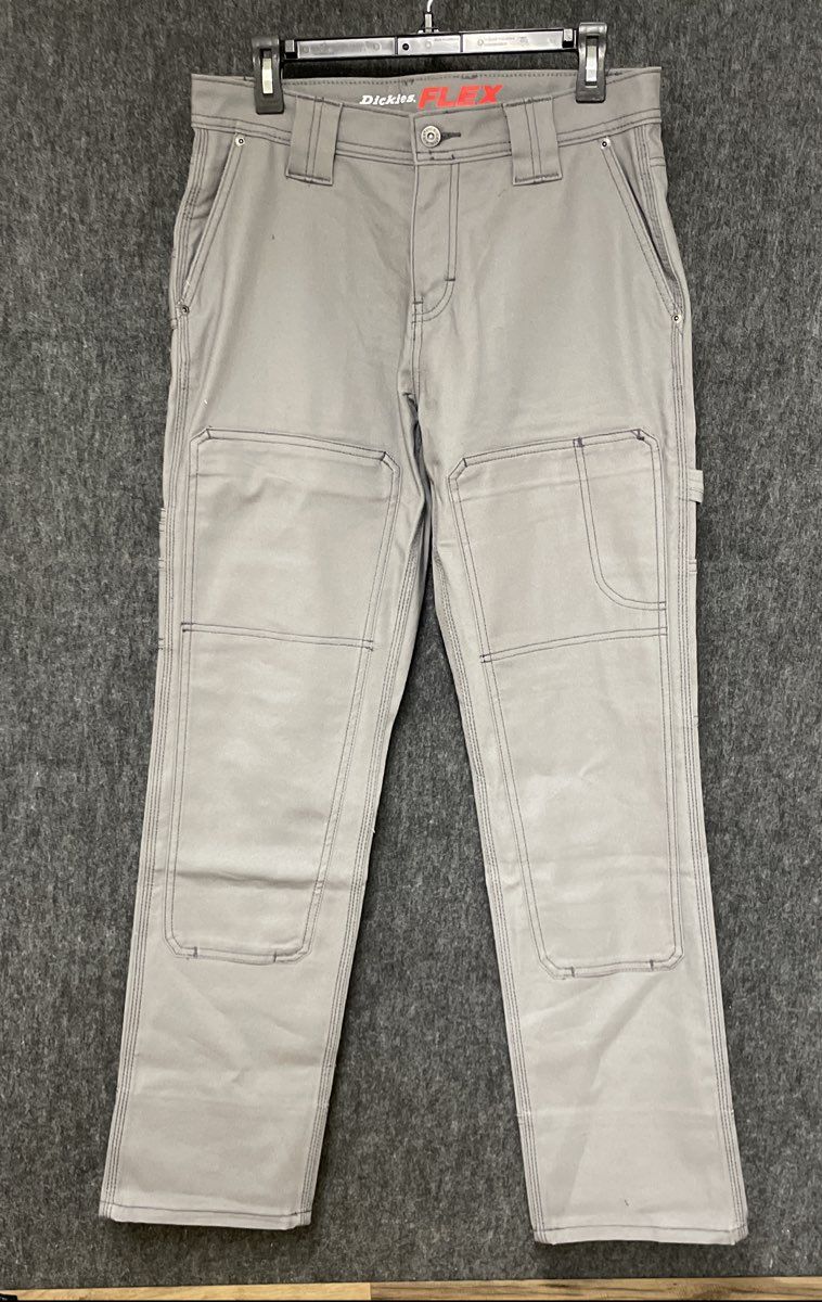Dickies Women's Gray Flex Regular Fit Double Knee Carpenter Dock Pants Sz 8
