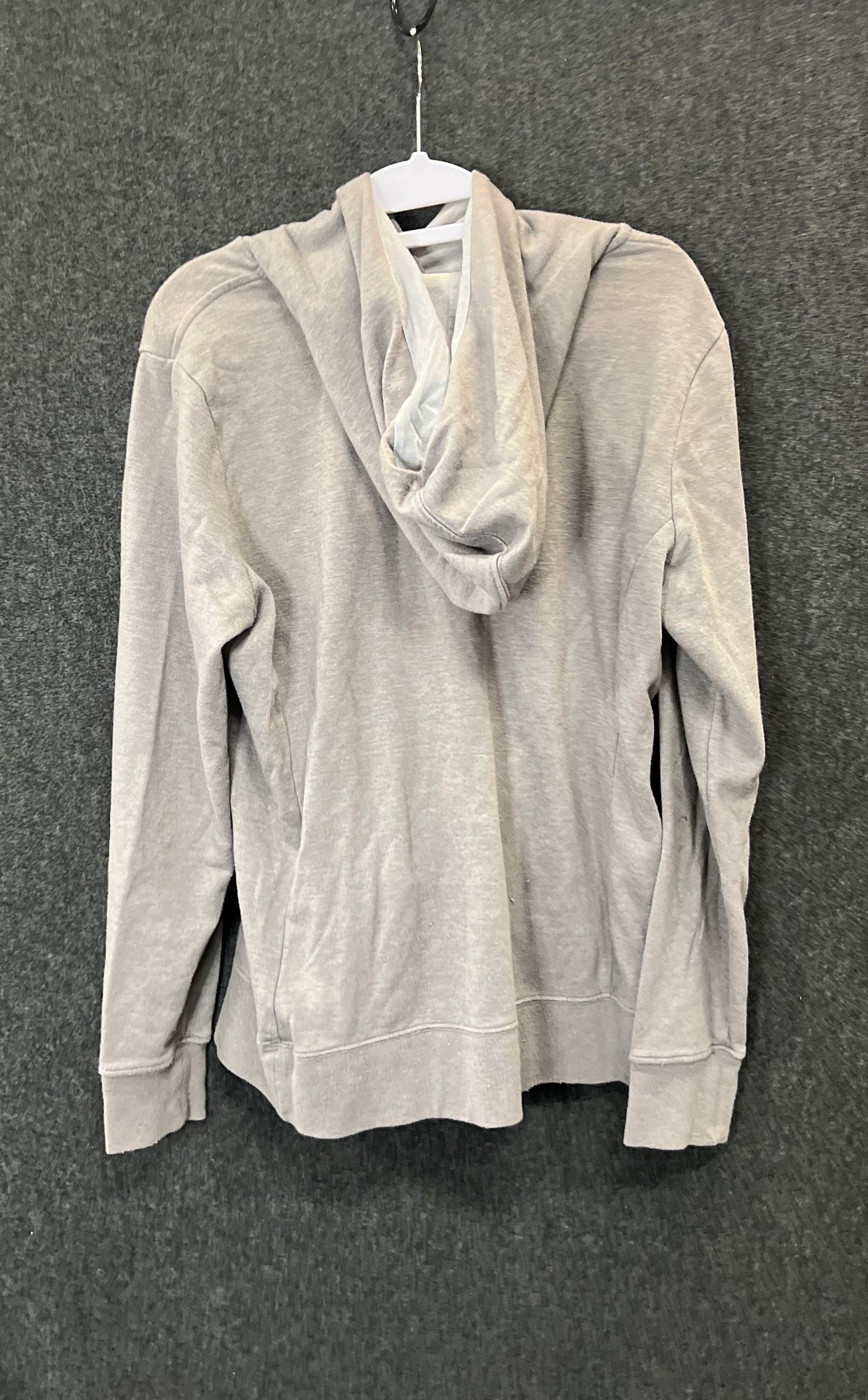 The North Face Women's Heather Gray Large Logo Pullover Hoodie Sz L