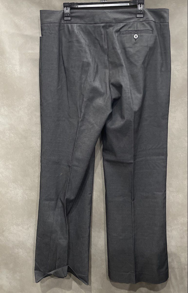 DKNYC Women's Grey Herringbone Dress Pants Trousers Straight Leg Sz 16