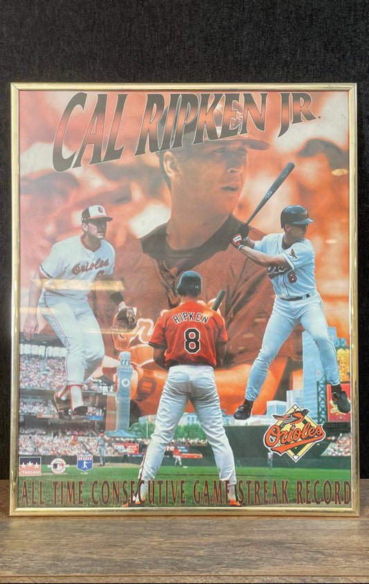 Cal Ripken Jr's All-Time Consecutive Games Streak Framed Picture
