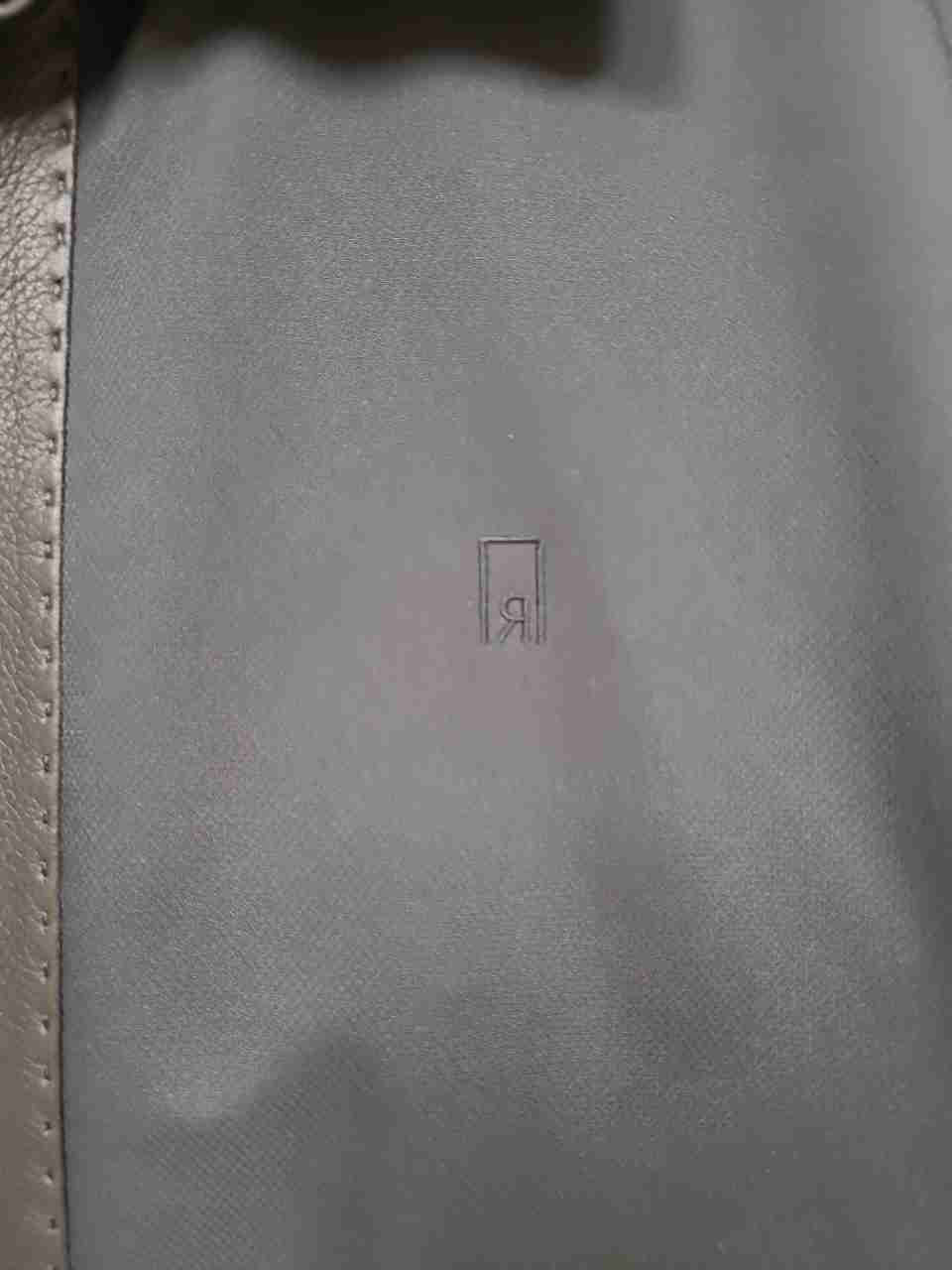 Rogatis Men's Black Label Fur Lined Jacket Dark Gray Leather Trim Sz 95 M