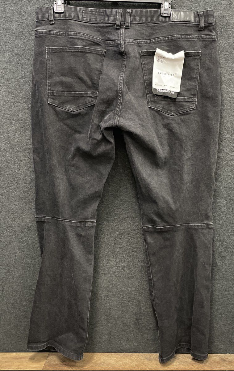 Smoke Rise Men's Black Straight Fit Washed Denim Jeans 44x32 NWT