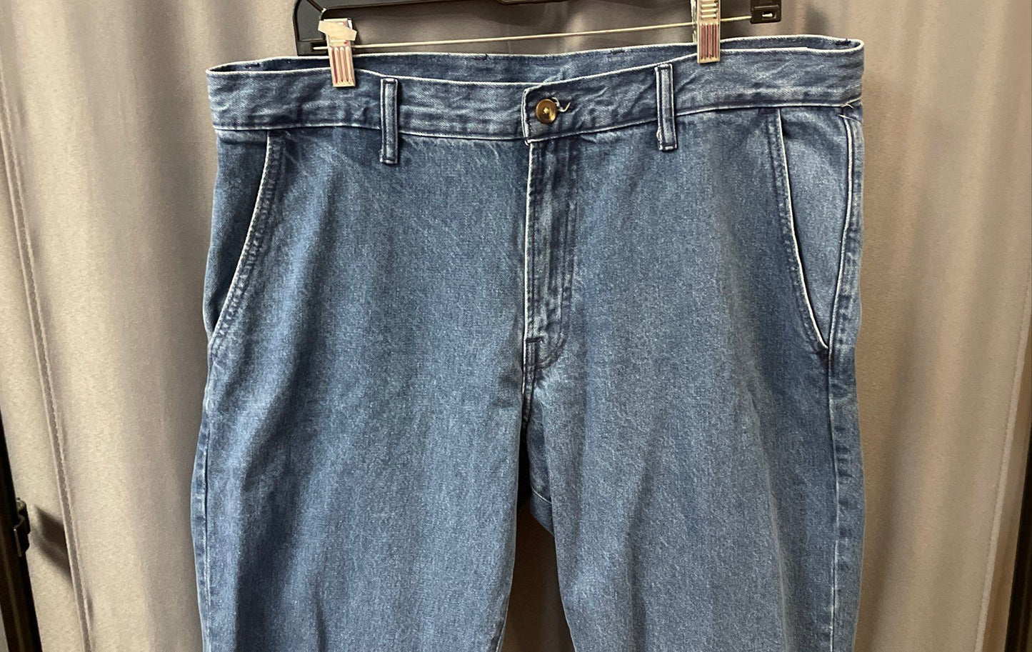 Gap Men's Blue Straight Leg Denim Chino Jeans Flap Back Pockets Sz 36x32 NWT