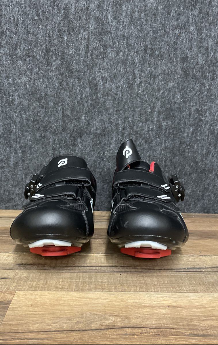 Peloton Original Cycling Shoes Black Red Size EU 41 US 8.5 With Cleats & Tools