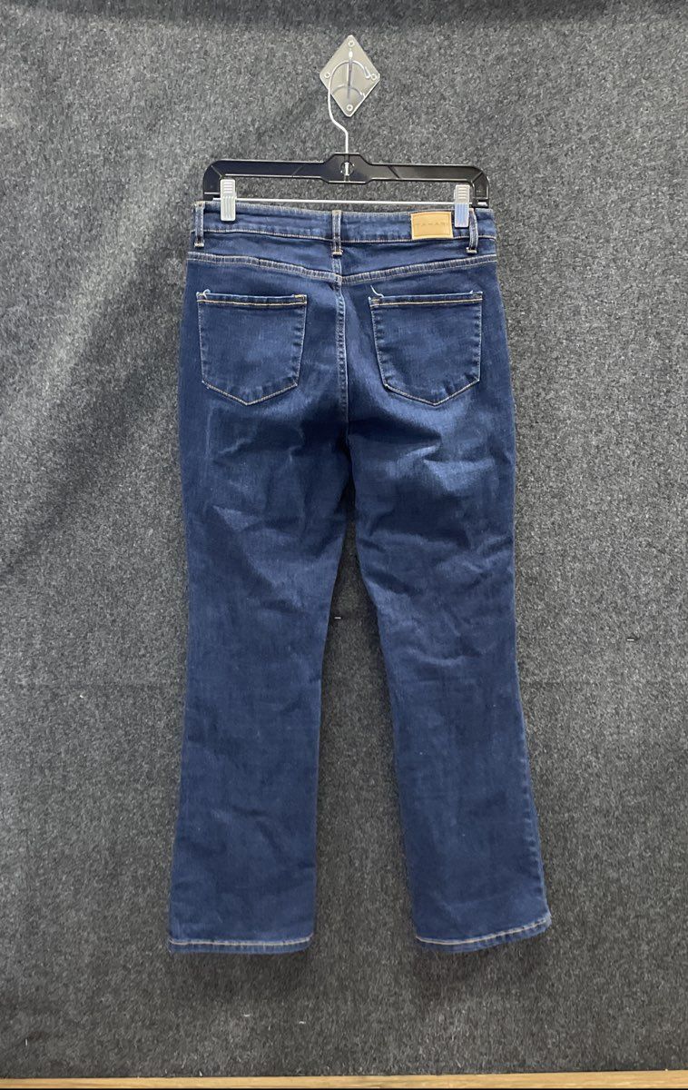Tahari Women's Dark Blue Wash Stretch Straight Leg Denim Jeans Sz 6P