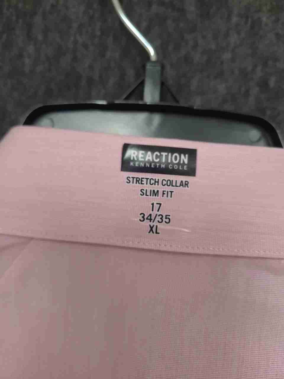 Kenneth Cole Reaction Men's Pink Flex Techni-Cole Slim Fit Shirt XL 17 34/35 NWT