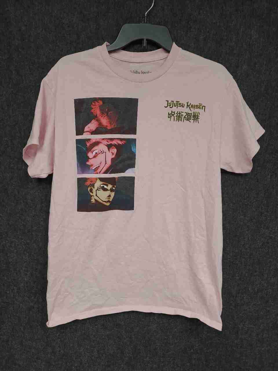 Jujutsu Kaisen Ryomen Sukuna Anime Graphic T-Shirt Crunchyroll Pink Sz M