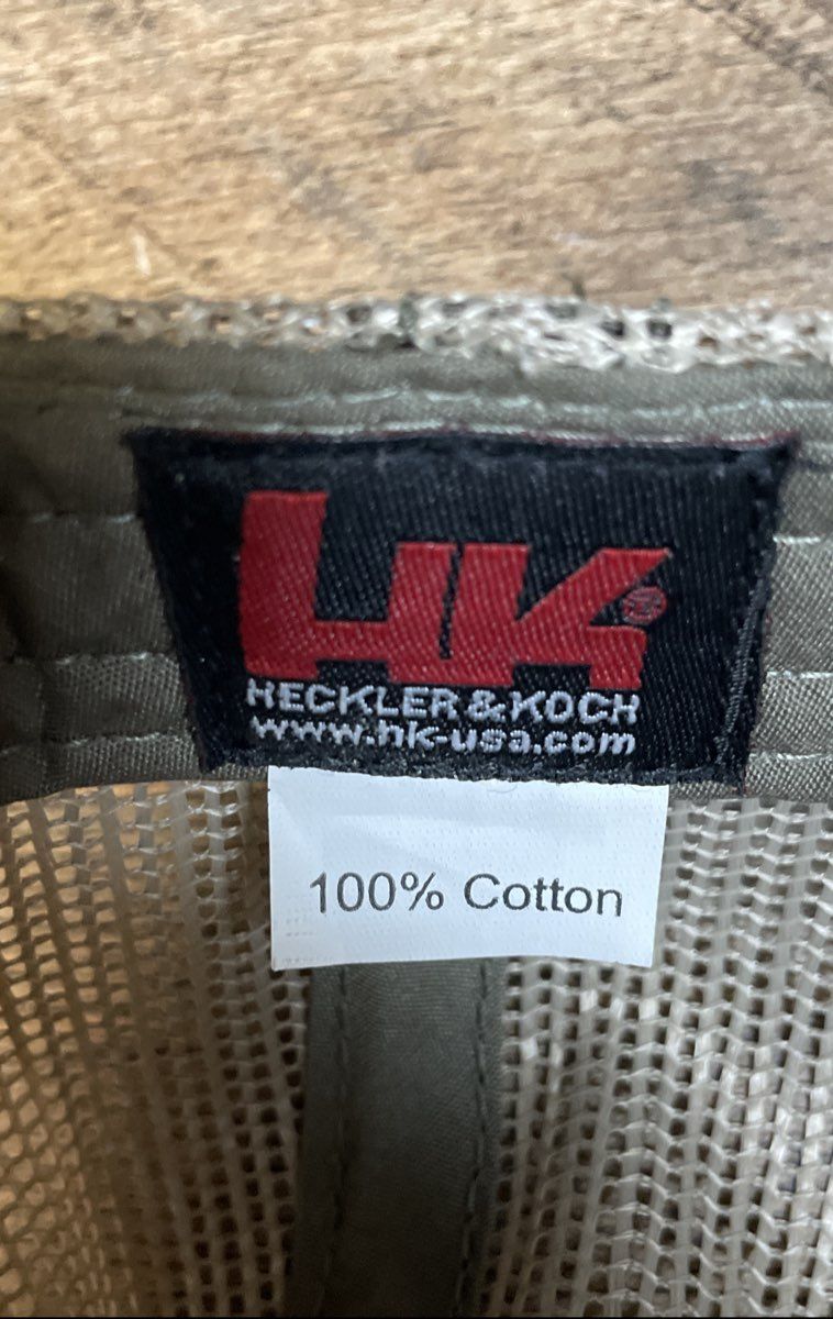 Heckler & Koch Lot of 2 Men's Trucker Hats Olive Tan Mesh Back Snapback OSFM