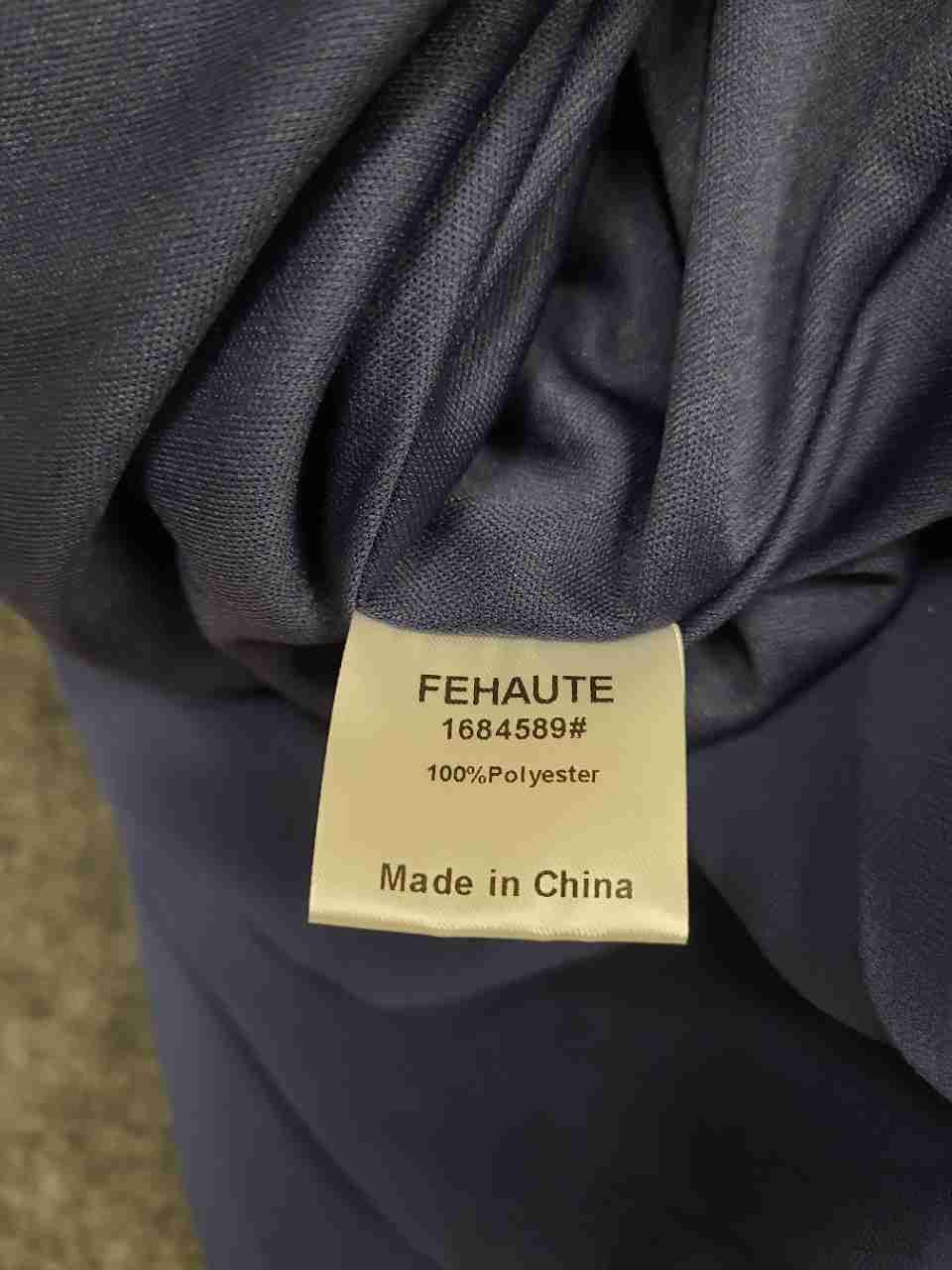 Fehaute Women's Navy Blue Lace Bodice 3/4 Sleeve Evening Dress NWT Sz 8
