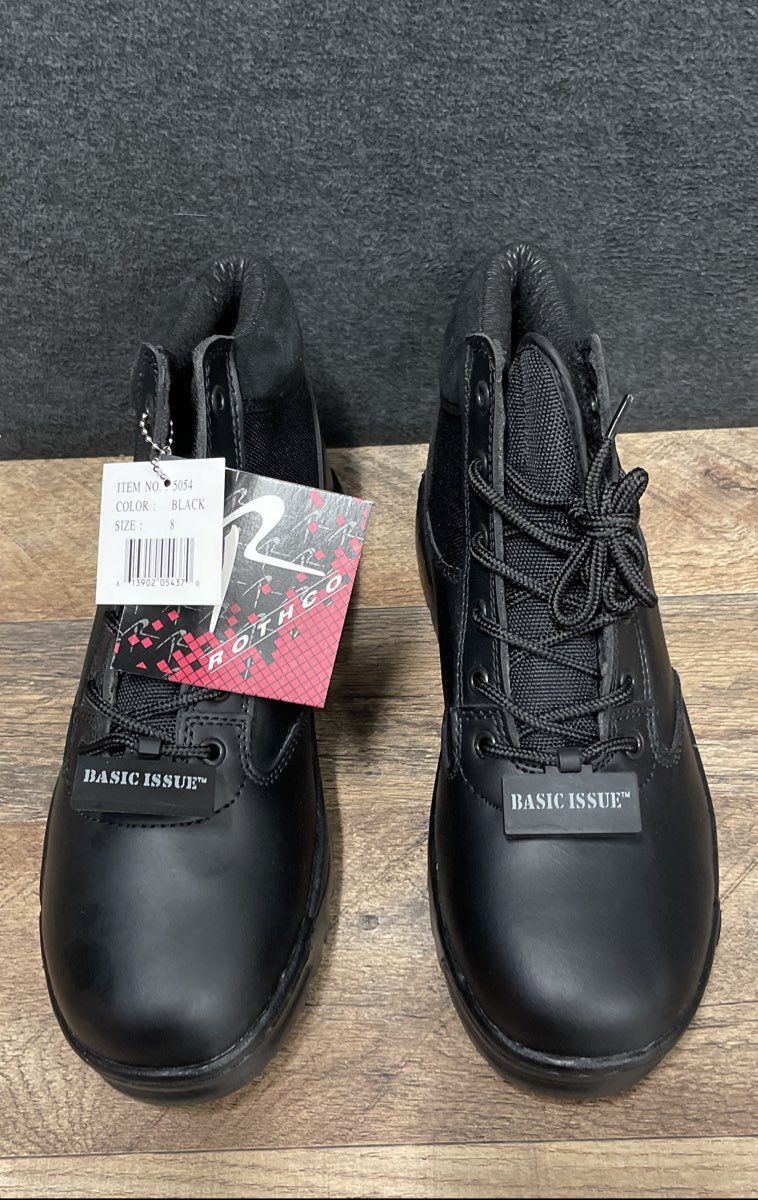Rothco Forced Entry Tactical Boot Black Leather Nylon Basic Issue Size 8 NWT