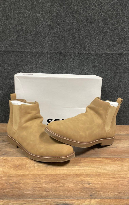 Sonoma Carsonn Taupe Faux Suede Chelsea Boots Mens Size 13 Wide