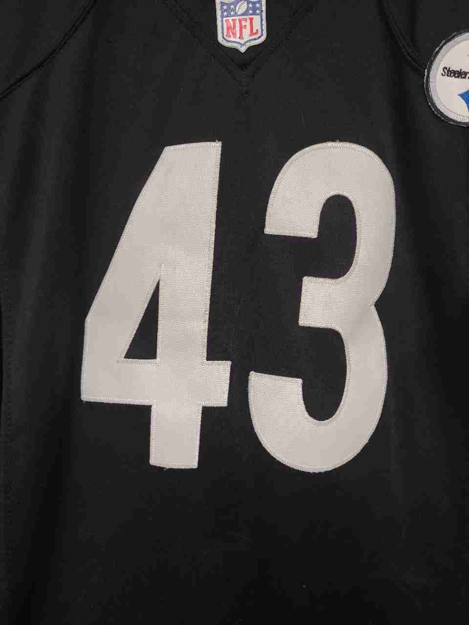 Nike Youth XL Pittsburgh Steelers Troy Polamalu #43 NFL Football Jersey Black