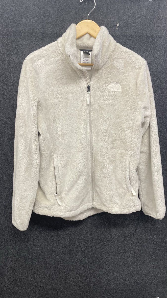 The North Face Women's Osito Soft Fleece Jacket White Full Zip Sz L NF0A7UQJ