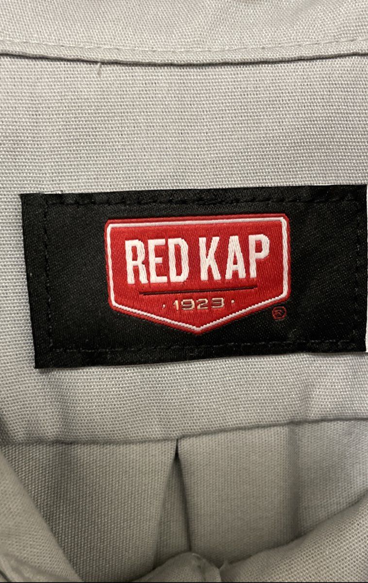 Red Kap Men's Gray Short Sleeve Button Down Industrial Work Shirt Sz 3XL