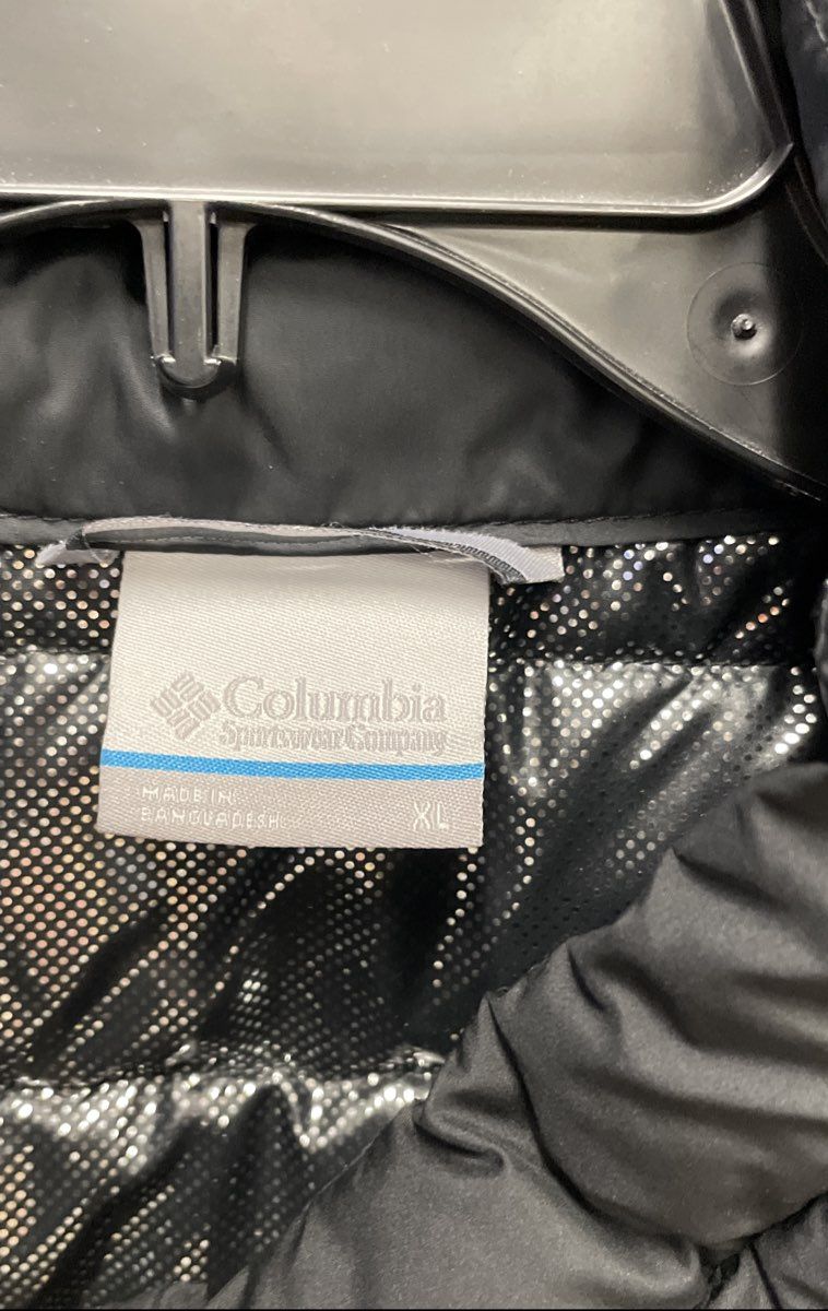 Columbia Men's Powder Lite Vest Black Omni-Heat White Claw Logo Puffer Sz XL