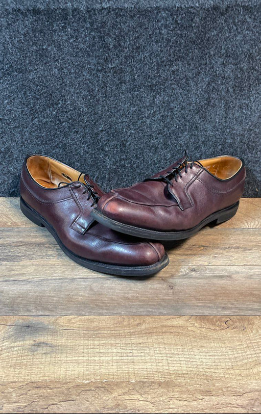 Allen Edmonds Wilbert Burgundy Leather Split Toe Derby Shoes Men's Size 13 A