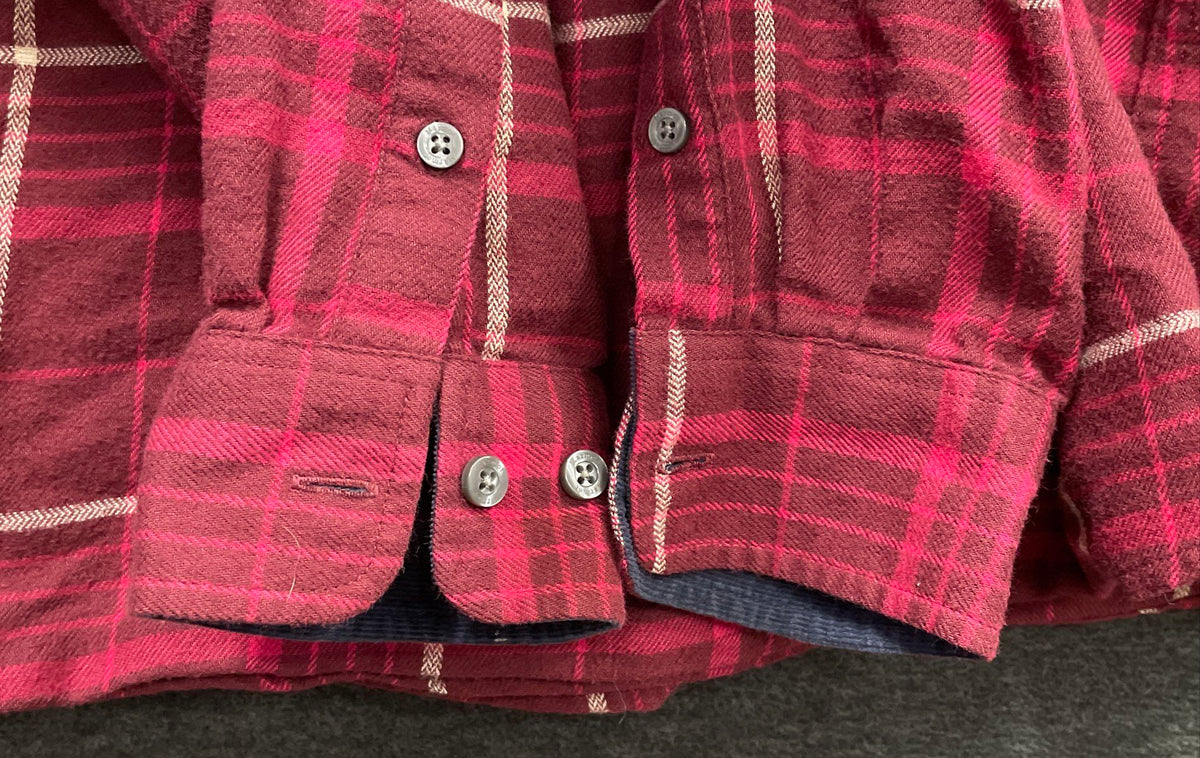 Marmot Women's Red Plaid Long Sleeve Flannel Button Up Shirt Sz L