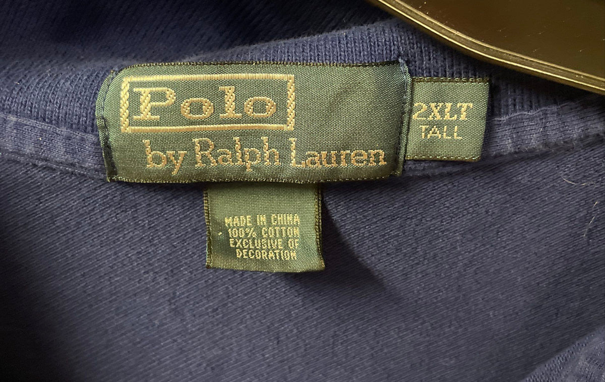 Polo Ralph Lauren Men's Blue Big Pony #3 Patch Short Sleeve Polo Shirt Sz 2XLT