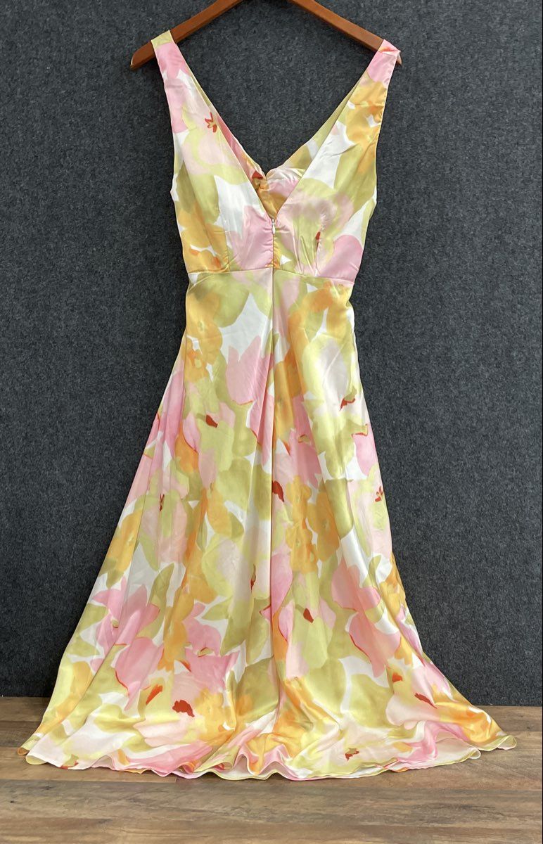 Princess Polly Women's Floral Twist Front Cut Out Maxi Dress Multicolor Sz 8
