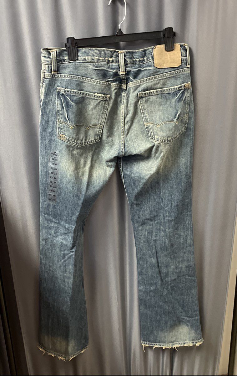 American Eagle Men's Blue Low Rise Slim Boot Jeans Sz 33x32 NWT