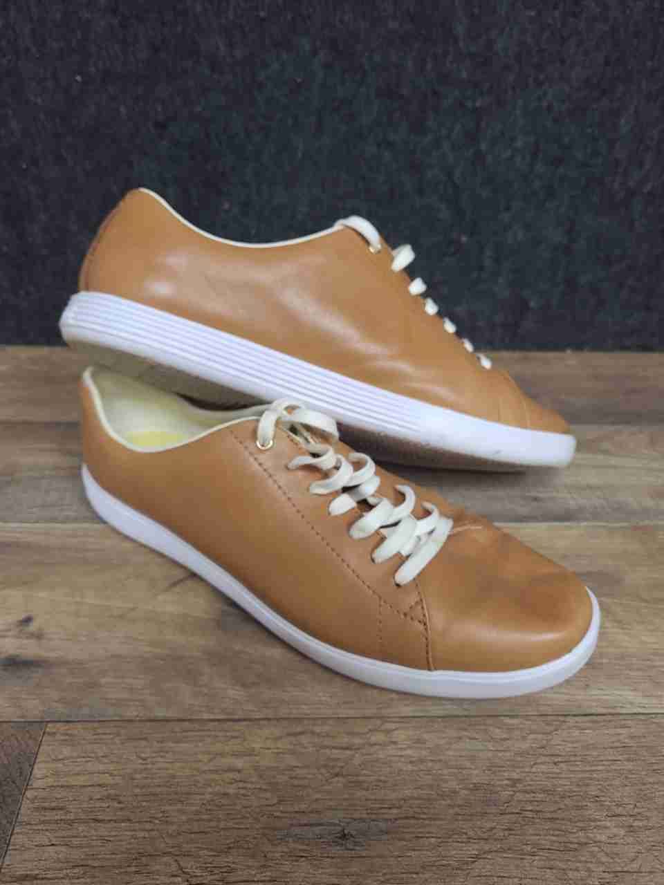 Cole Haan Grand Crosscourt British Tan Leather Women's Sneakers Size 11 B