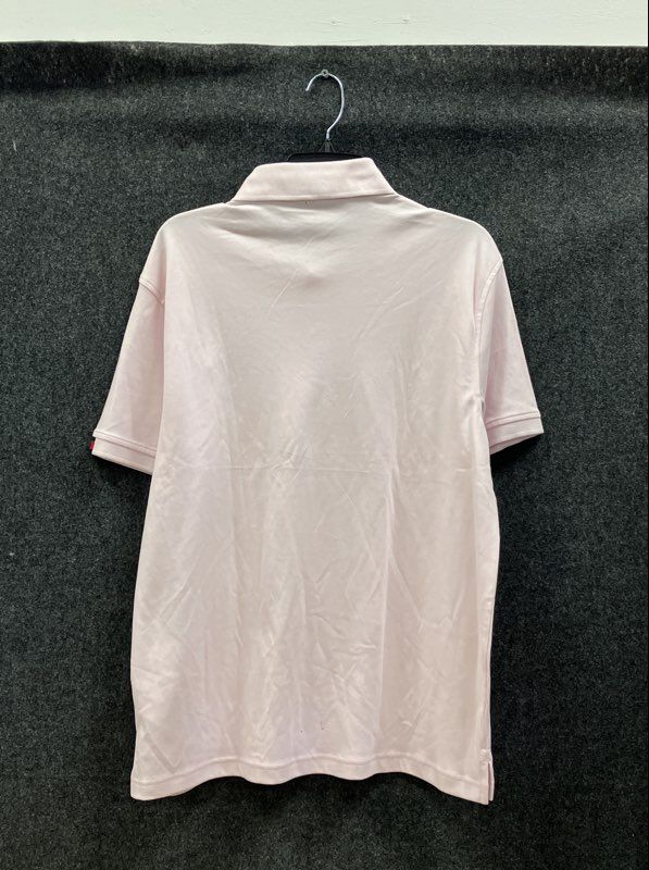 Tommy Hilfiger Men's Light Pink Polo Shirt Embroidered Logo NWT Size L