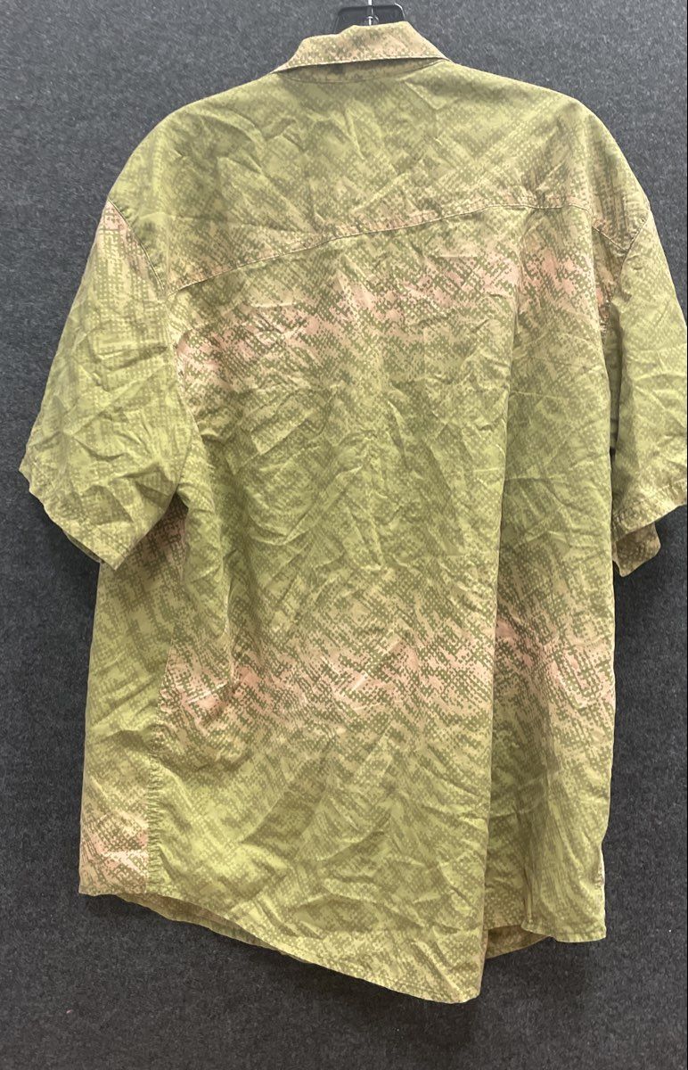 5.11 Tactical Men's Green Digital Camo Short Sleeve Snap Front Shirt Size 2XL