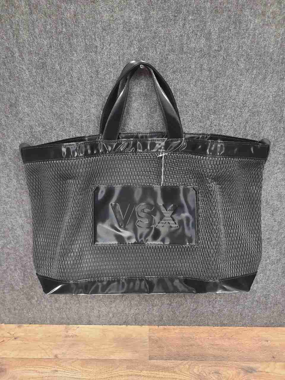 Victoria's Secret PINK VSX Black Puffer Mesh Tote Handbag Lot of 2 NWT