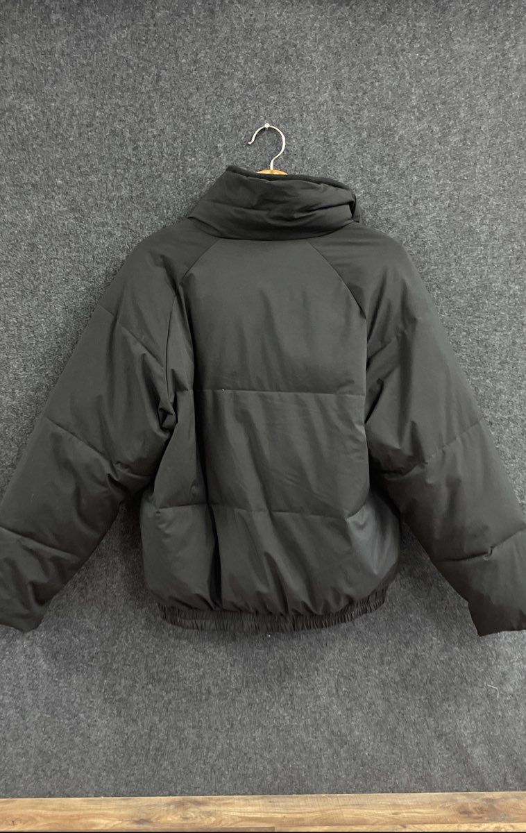 American Stitch Men's Black Puffer Jacket Snap Front Ribbed Mock Neck NWT Sz XL