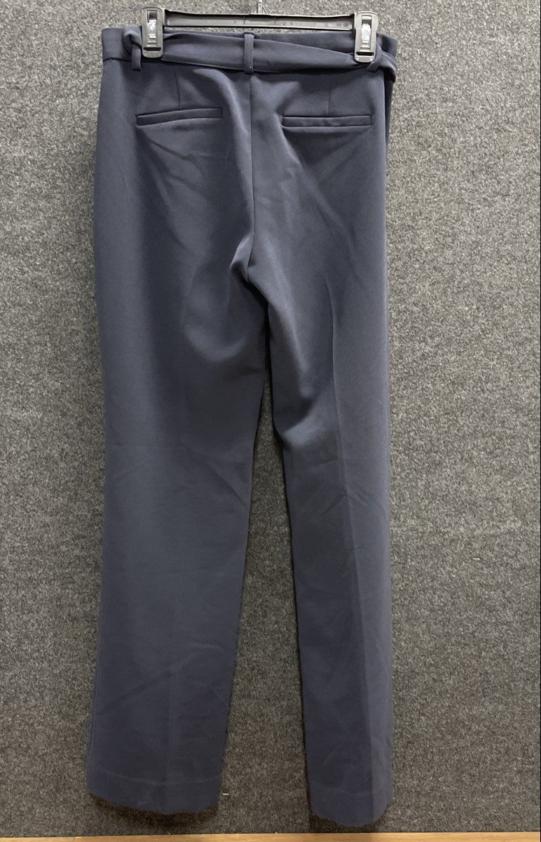 Banana Republic Women's Navy Logan Fit Tie Waist Seamed Trouser Sz 6