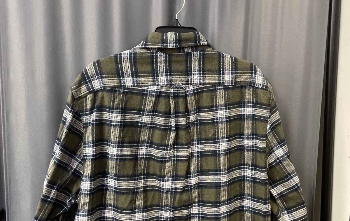 Jach's Mfg. Men's Heritage Flannel Shirt Green Blue Plaid Size XXL
