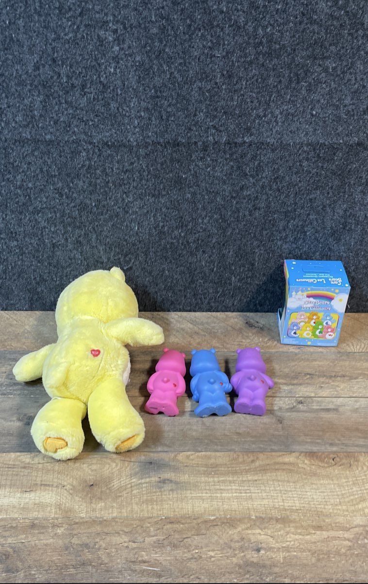 Care Bears Toy Lot Plush Figures Ornament 5 Pieces Funshine Grumpy Cheer Wish