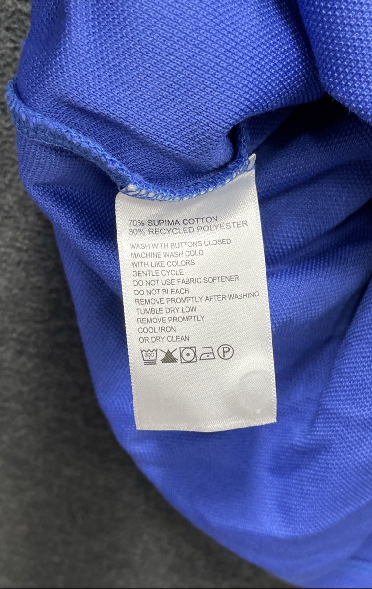 Tommy Bahama Men's Blue IslandZone Supima Cotton Blend Polo Shirt Sz L