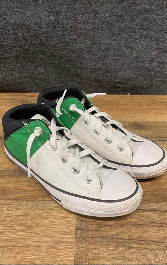 Converse Chuck Taylor All Star Street Mid Green White Sneaker Youth Size 2
