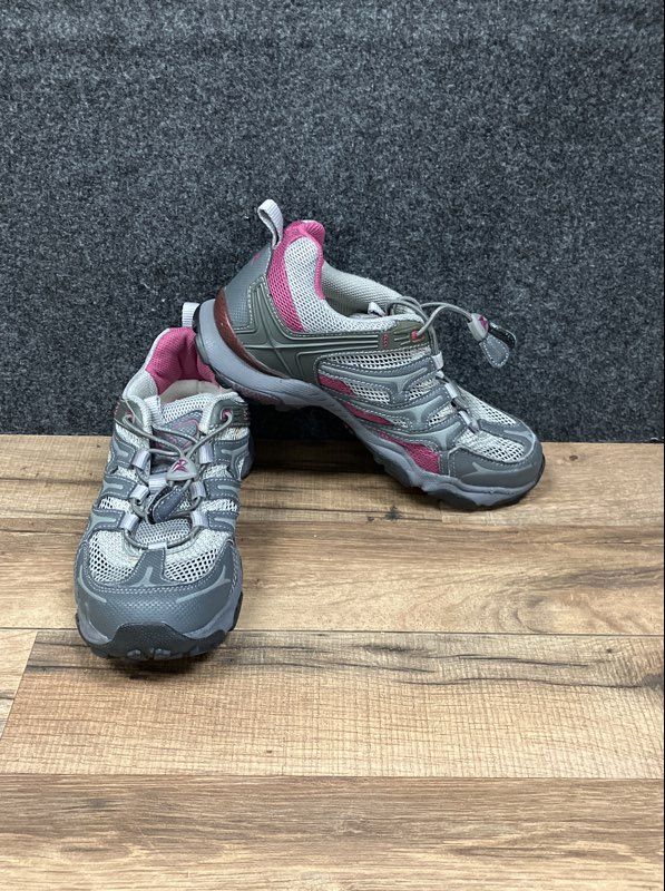 Ecco Receptor Gray Pink Bungee Trail Running Shoes Women's Size 5-5.5