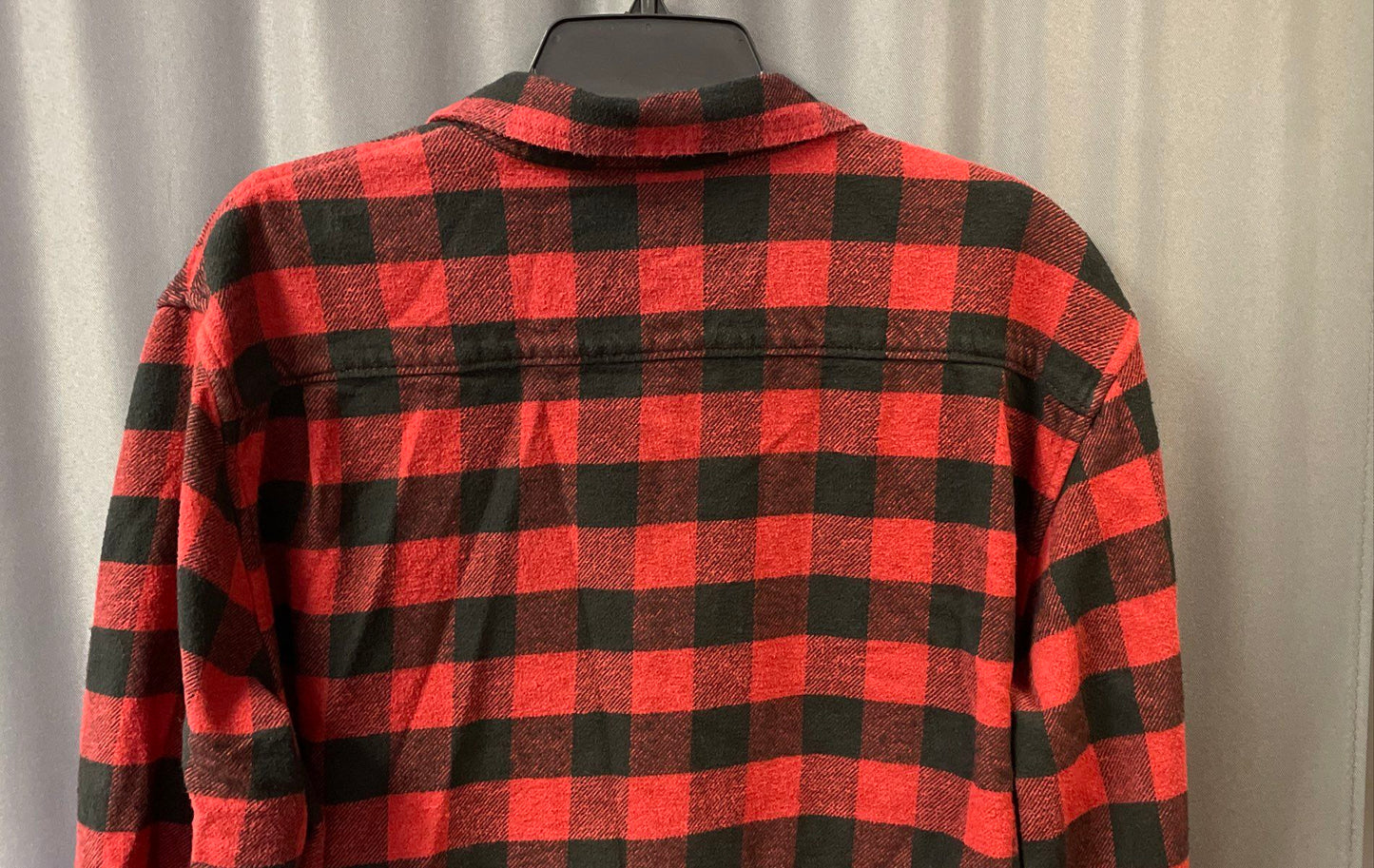 Vans Men's Red Black Plaid Flannel Long Sleeve Button Down Shirt Size L