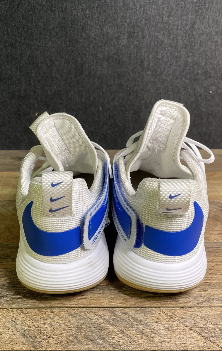 Nike React HyperSet Game Royal Gum White Indoor Court Shoes Size 8