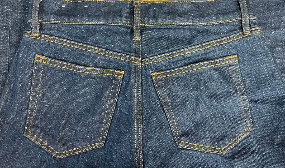 LOFT Women's Dark Wash Wide Leg 5-Button Fly Cuffed Petite Jeans Sz 26/2