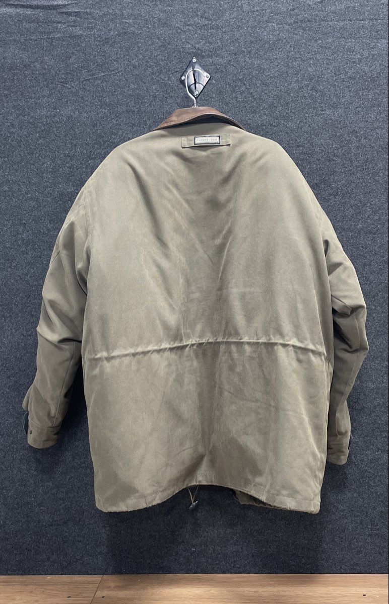 Vintage 90s Forest Club by Rainforest Down Puffer Jacket Leather Collar Sz XL