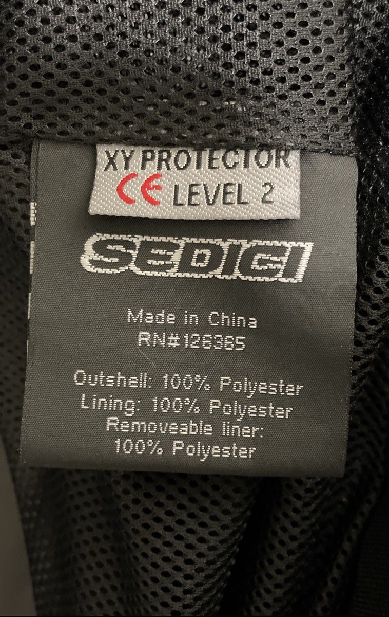 Sedici Podio 2 Men's Blue Black Mesh Motorcycle Jacket Sponsor Logos Sz S