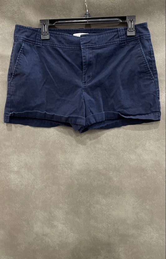 New York & Company Women's Navy Blue Chino Stretch Cotton Shorts Sz 10
