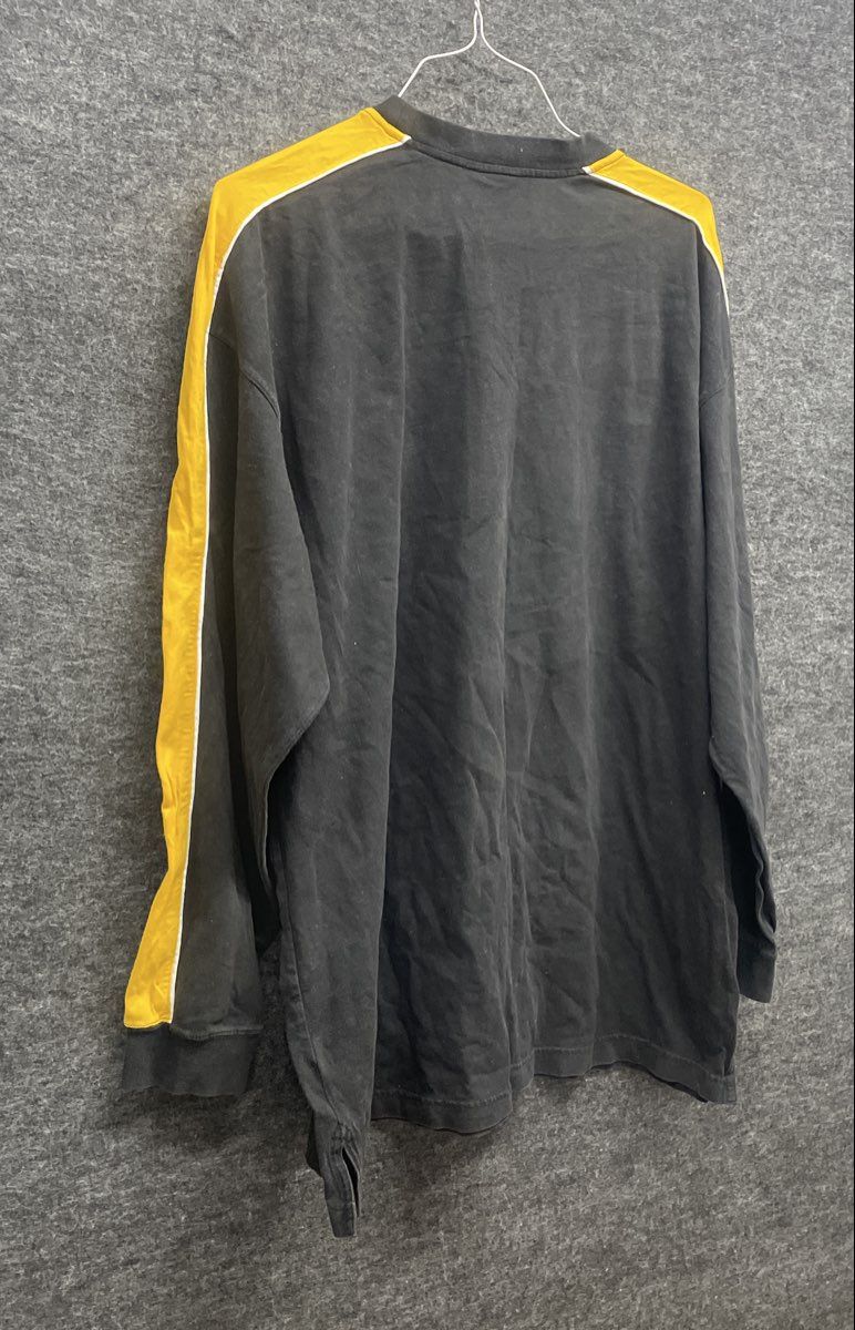 NFL Pittsburgh Steelers Men's Black Long Sleeve Striped Shirt Sz 2XL