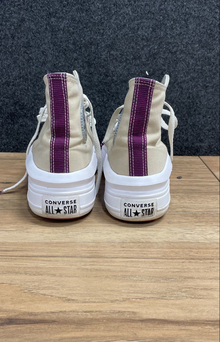 Converse Chuck Taylor All Star Move Desert Sand Pink Platform High Top Size 9
