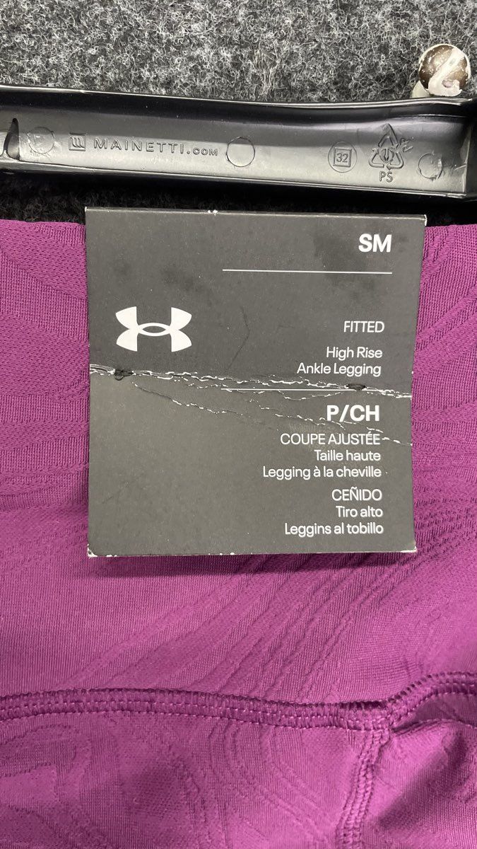 Under Armour Women's Purple Meridian Jacquard Ankle Leggings High Rise NWT Sz S