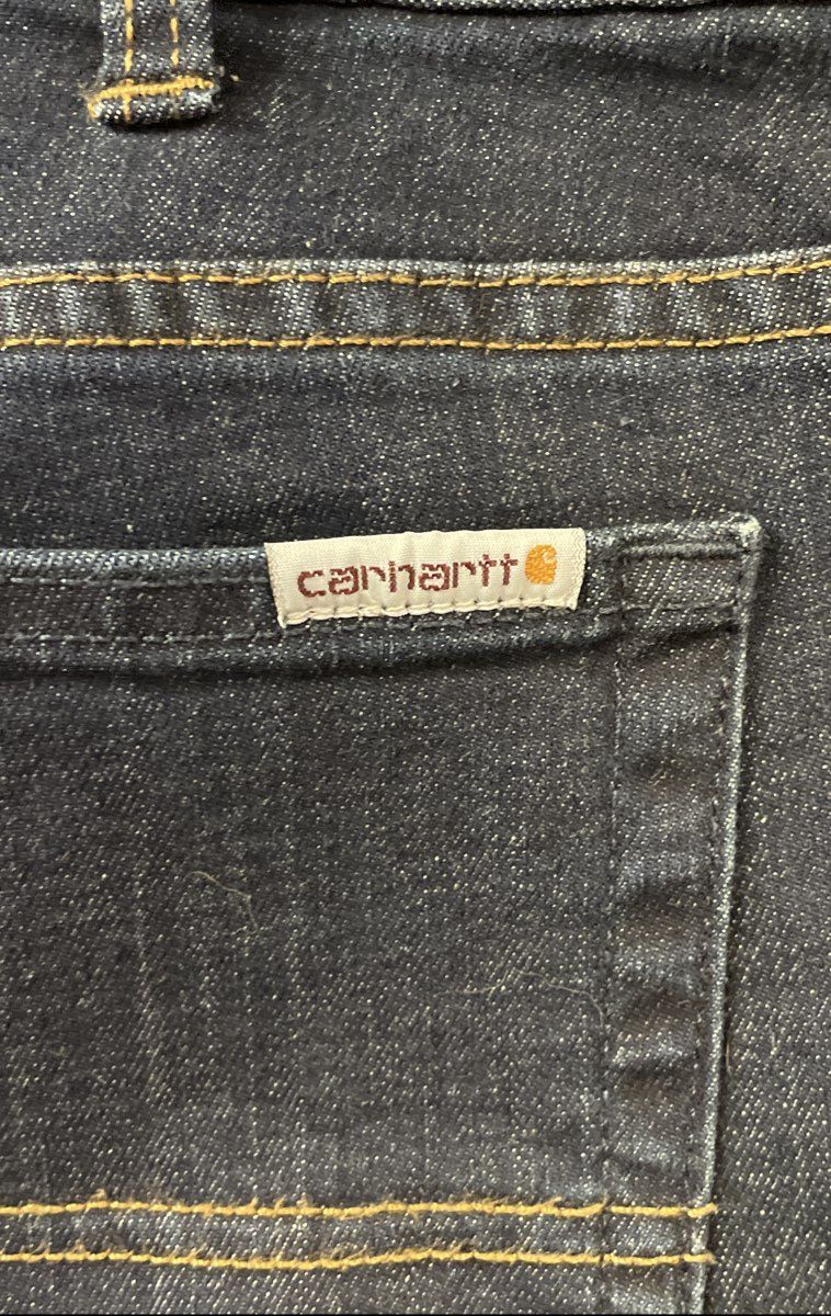 Carhartt Women's Layton Slim Fit Skinny Leg Dark Blue Denim Jeans Sz 8 Regular