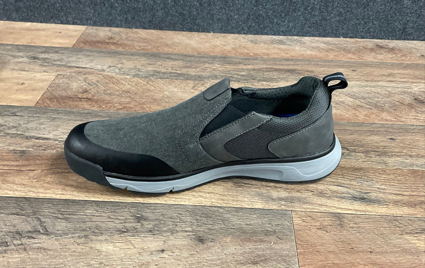 Nunn Bush Brewery Dark Grey Slip-On Comfort Walking Shoes Men's Size 12W