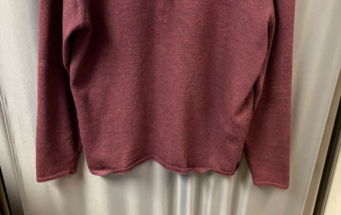 Vintage 90s Britches of Georgetown Men's Burgundy Wool 1/4 Zip Sweater Sz M