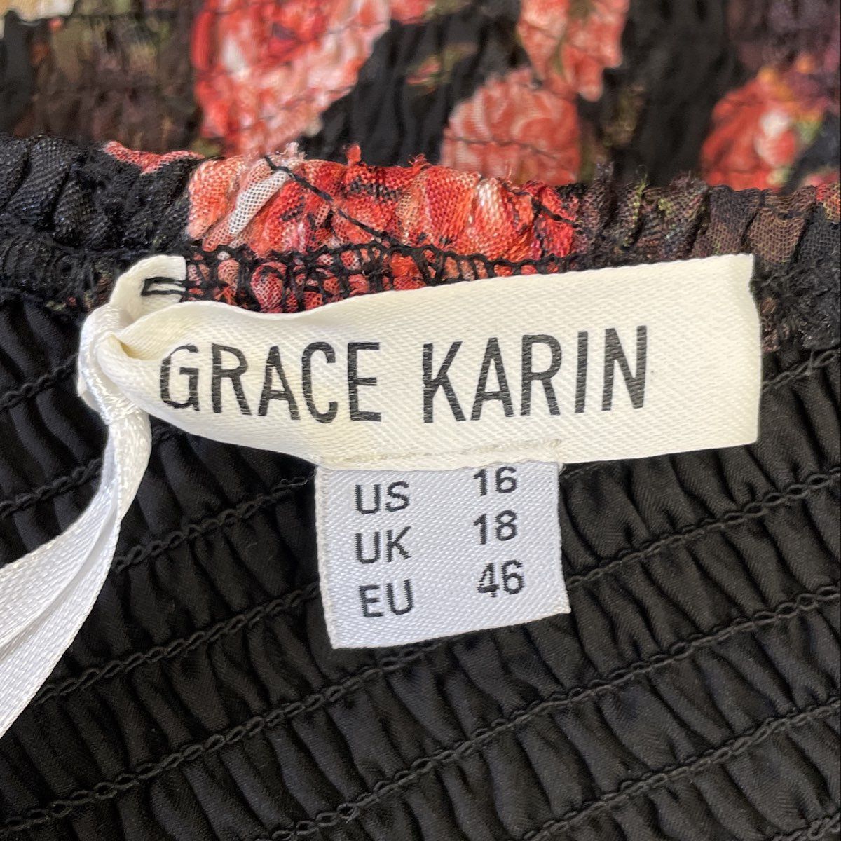 Grace Karin Women's Textured Floral One Shoulder Rose Detail Dress Sz 16 NWT
